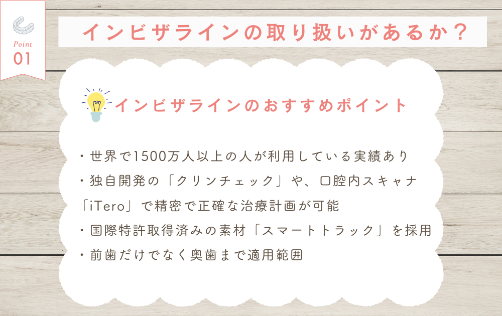 マウスピース矯正歯科医院を選ぶときのポイント1