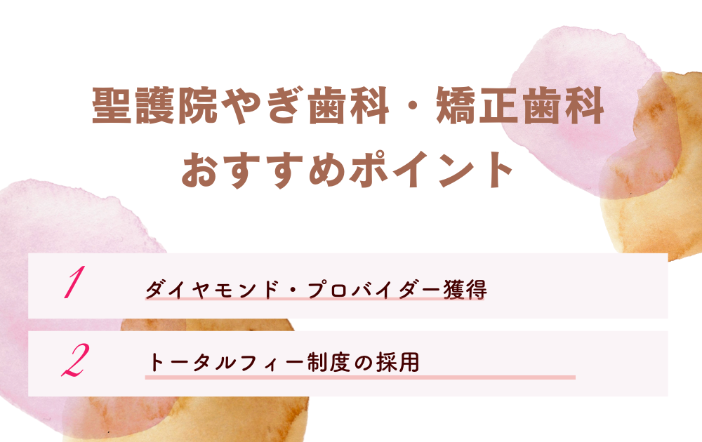 聖護院やぎ歯科・矯正歯科ポイント