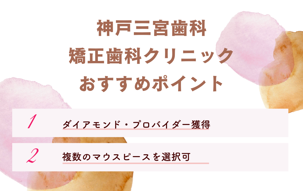 神戸三宮歯科・矯正歯科クリニック　ポイント