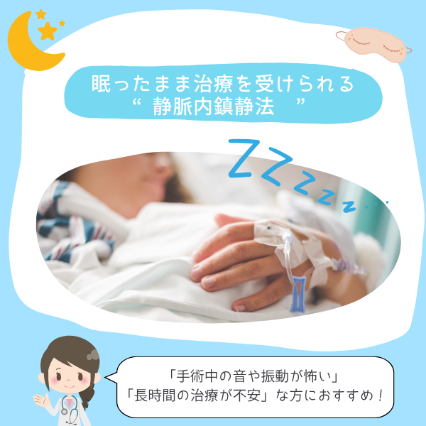 痛みを抑える麻酔法(二段階麻酔・静脈内鎮静法)